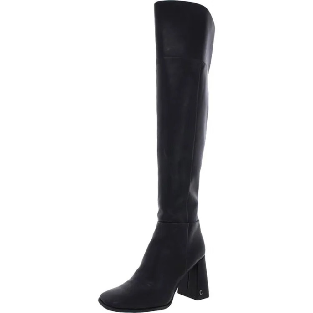 Sam Edelman Pamela Black Leather Thigh High Boots